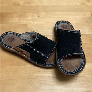 Ugg slides fleece lined
